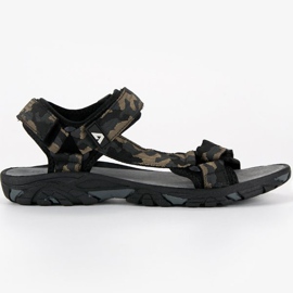 American Club Sandales américaines pour hommes en textile le noir American Club Sandales américaines pour hommes en textile le noir