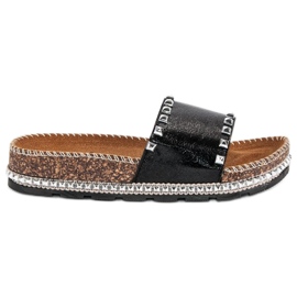 Seastar Pantoufles élégantes pour femmes le noir