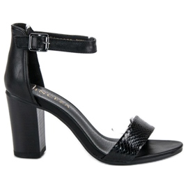 Sandales à talons hauts VINCEZA le noir