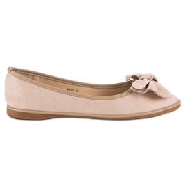 Sweet Shoes Ballerines en daim à nœud rose