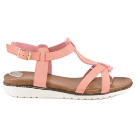 Licean Sandales d'été confortables rose