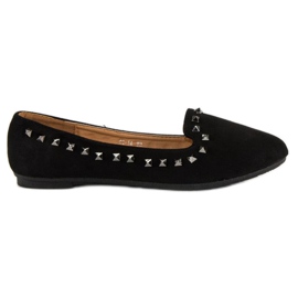 Ch. Creation Ballerines noires à clous le noir