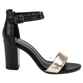 Sandales à talons hauts VINCEZA noir jaune