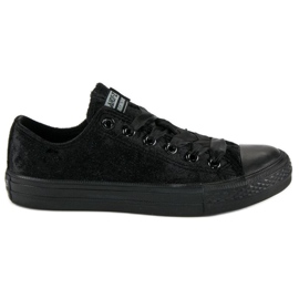 Andy Z Baskets en velours noires le noir