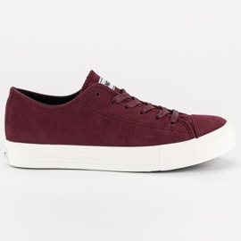 Andy Z Baskets en daim bordeaux multicolore rouge