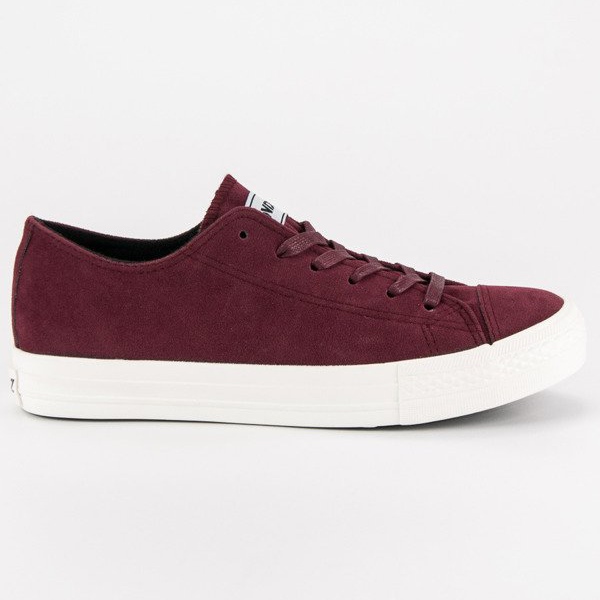 Andy Z Baskets en daim bordeaux multicolore rouge