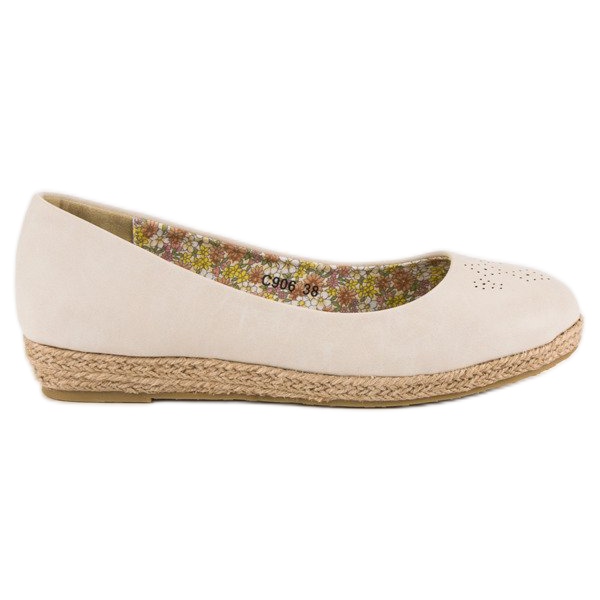 Ballerines espadrilles beiges