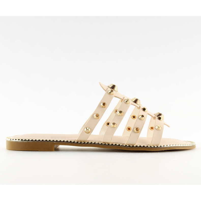 Chaussons beiges à clous 99-41 Beige