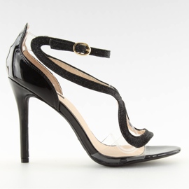 Sandales noires à talon haut 1443 noir