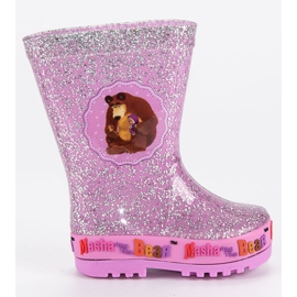 Bottes en caoutchouc rose Macha et l'ours Bottes en caoutchouc rose Macha et l'ours