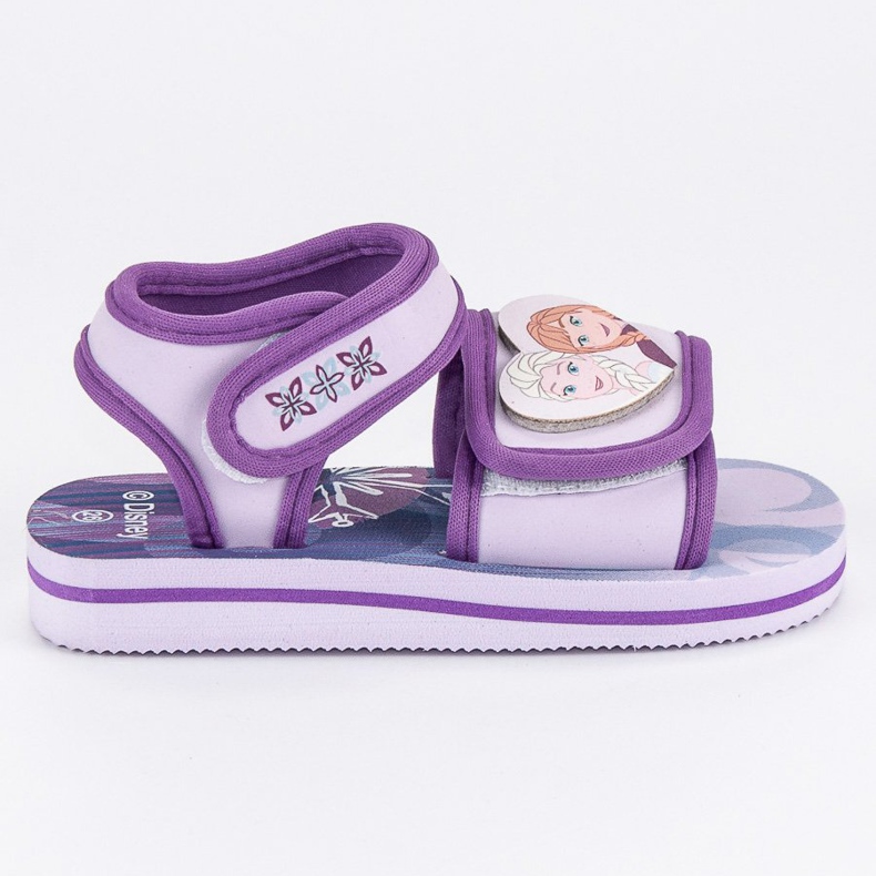 Sandales velcro terre de glace violet