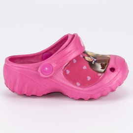 Chaussons en caoutchouc Masha et l'ours rose