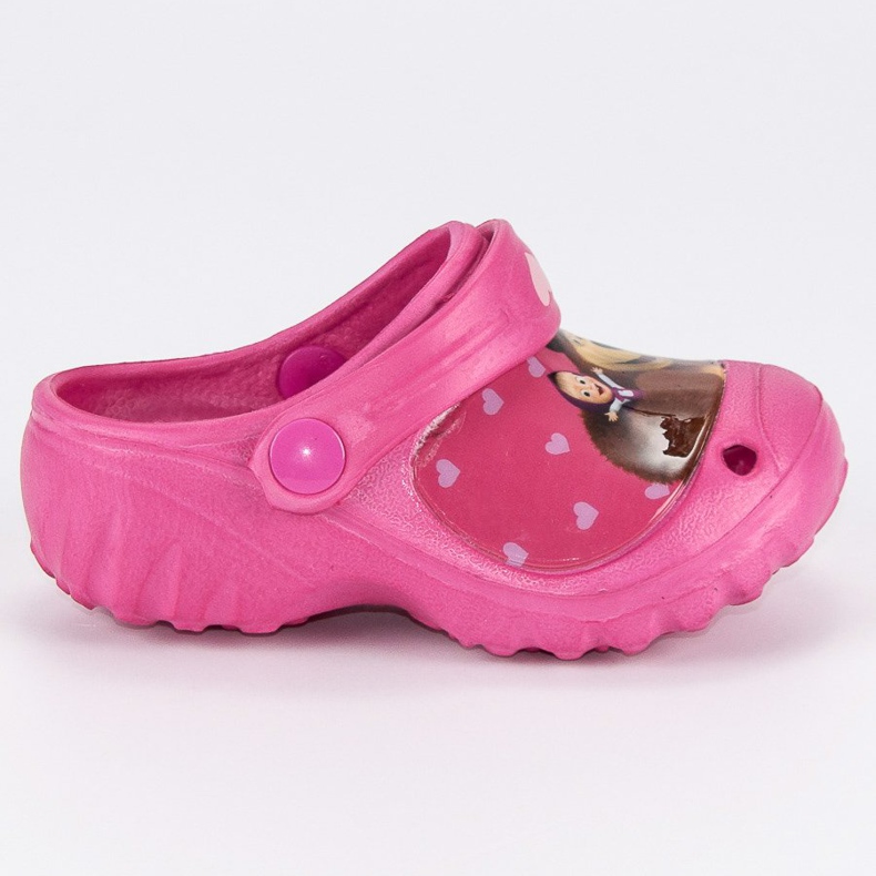 Chaussons en caoutchouc Masha et l'ours rose Chaussons en caoutchouc Masha et l'ours rose