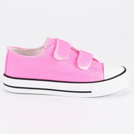 Baskets Velcro pour enfants rose