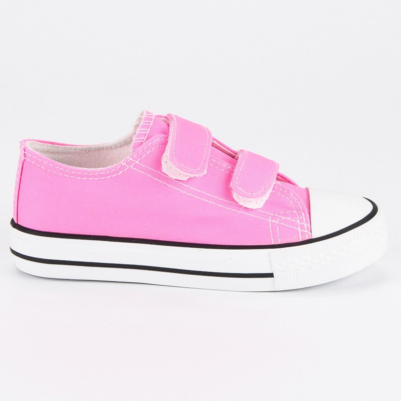Baskets Velcro pour enfants rose