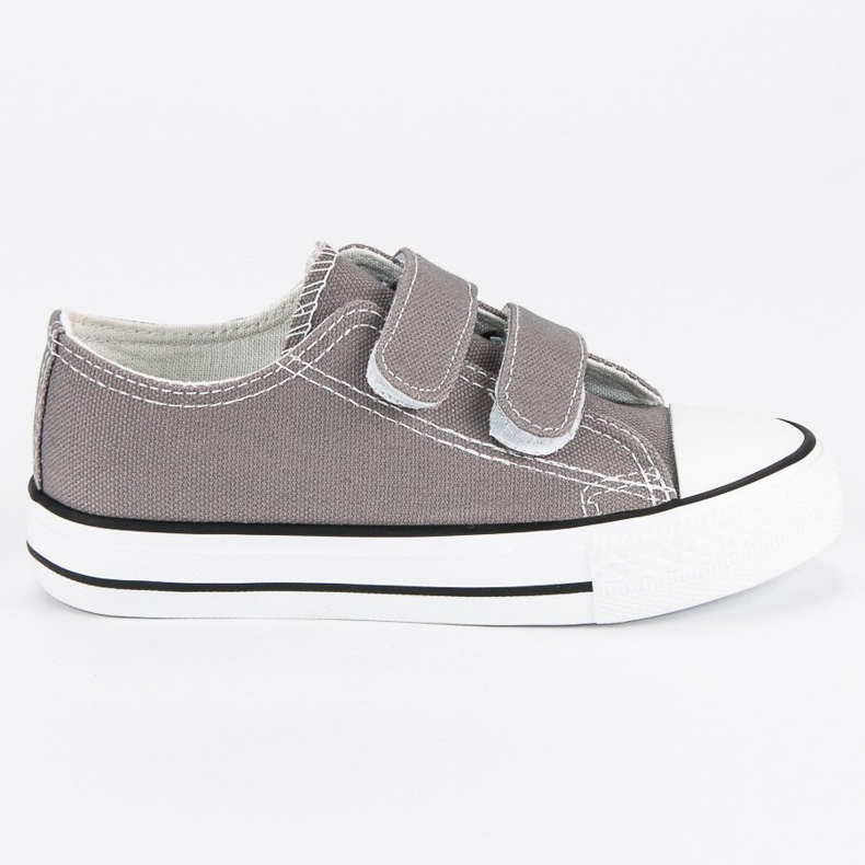 Baskets Velcro pour enfants gris