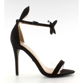 Sandales sur épingle avec oreilles ZJ-15P Noir