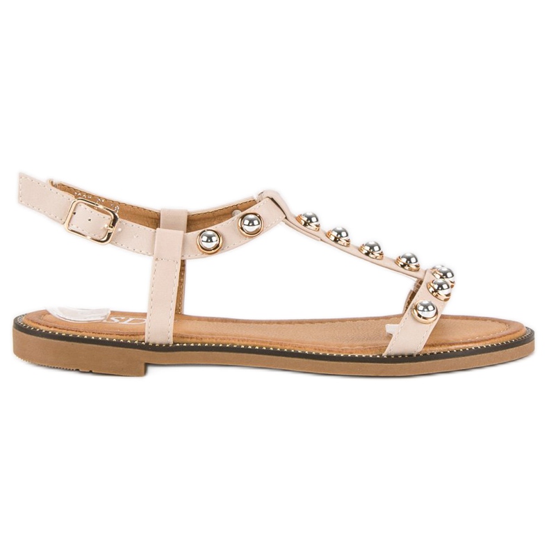 SDS Sandales beiges à boucle SDS Sandales beiges à boucle