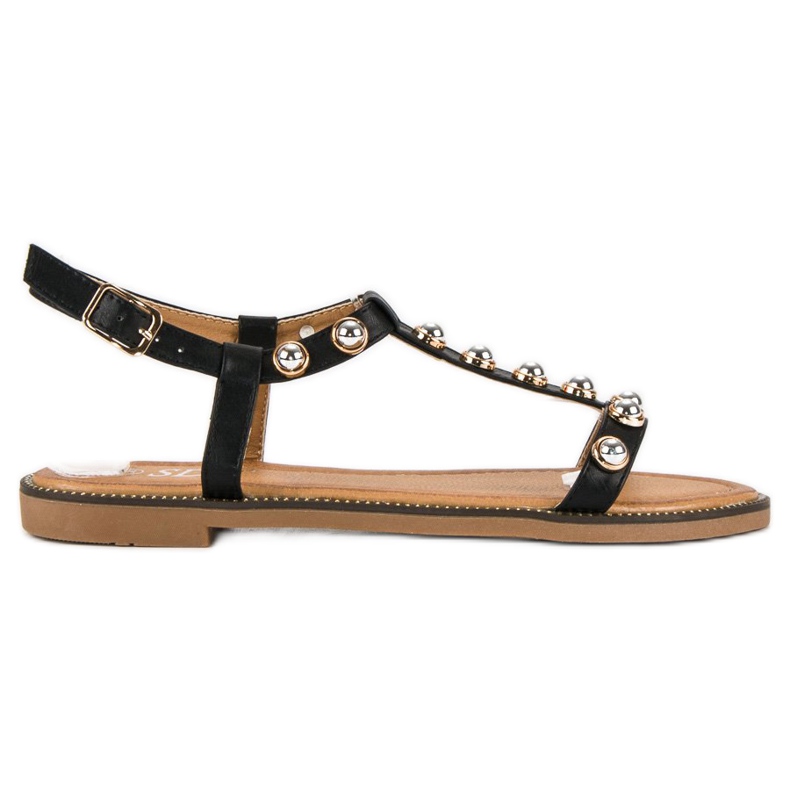 SDS Sandales noires à boucle le noir
