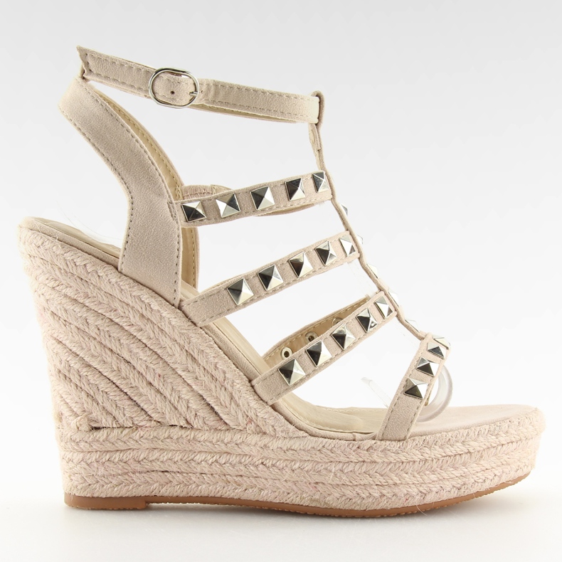 Espadrilles compensées beiges 3811-17 Beige