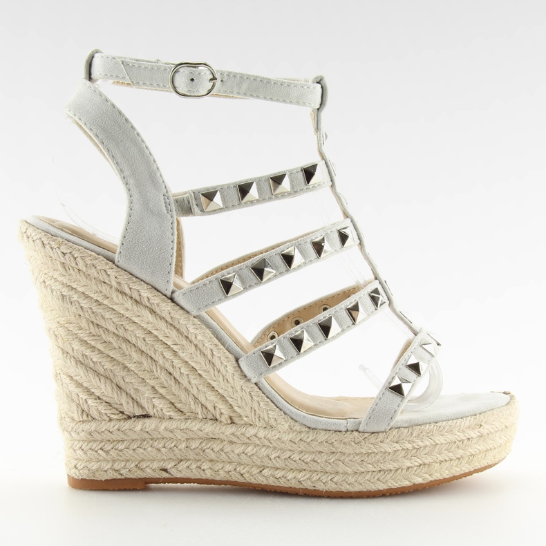 Gris Espadrilles à semelles compensées, gris 3811-17 Gris