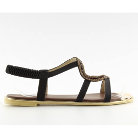 Sandales noires asymétriques 4157 Noir
