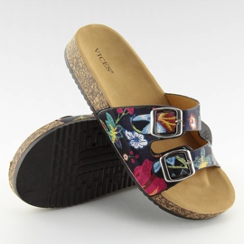 Chaussons semelle liège noir 6231