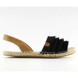 Espadrilles noires style caribéen 8413 le noir