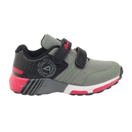 American Club Chaussures de sport américaines ADI pour enfants 16687 gris le noir rouge