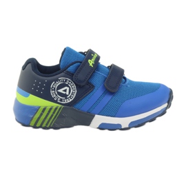 American Club Chaussures de sport américaines ADI pour enfants 16687 bleu vert bleu marine
