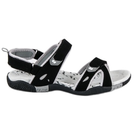 Hasby Sandales velcro femme noir