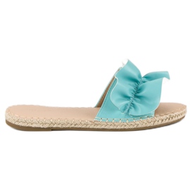 Tongs bleues espadrilles vices