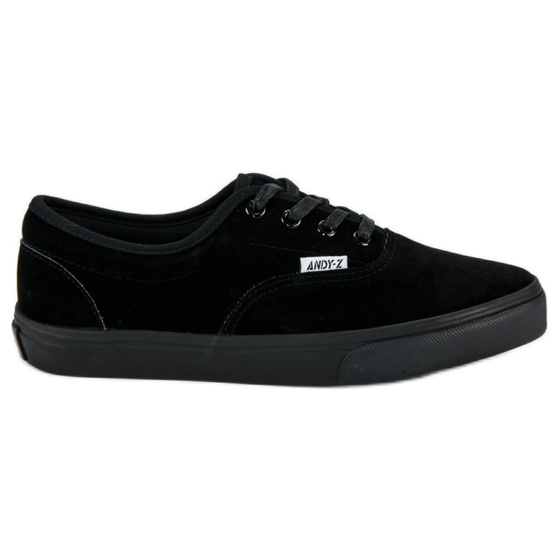 Andy Z Baskets en daim noir le noir