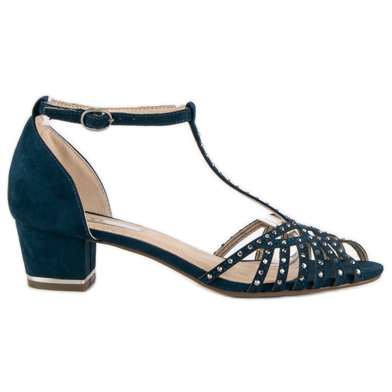 Corina Sandales à petit talon bleu Corina Sandales à petit talon bleu