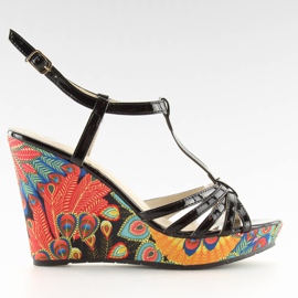 Sandales noires noires BL201 noir le noir