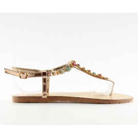 Tongs champagne H8-70 roses