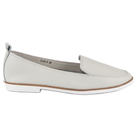 Mazaro Mocassins en cuir gris