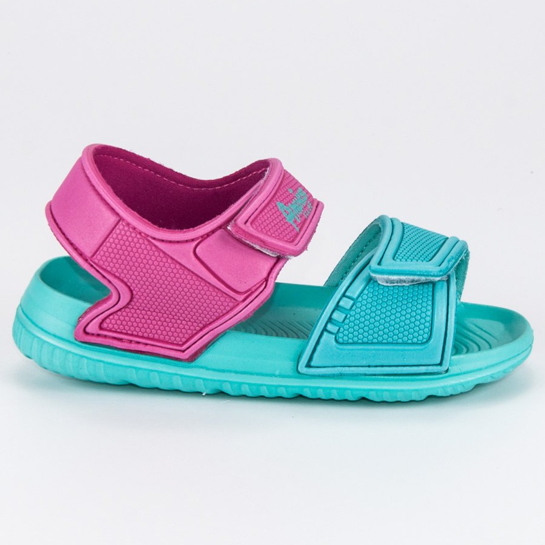 American Club Sandales américaines à velcro vert American Club Sandales américaines à velcro vert