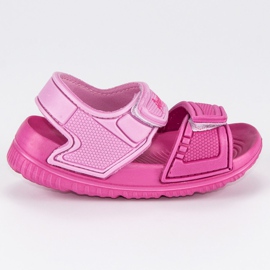 American Club Sandales américaines à velcro rose American Club Sandales américaines à velcro rose
