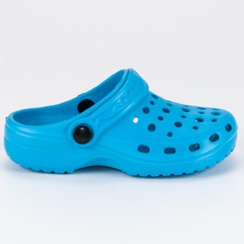 Tongs en caoutchouc bleu