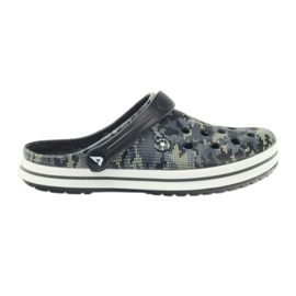 American Club Kroks clogsy pantoufles camo sandales noir gris vert