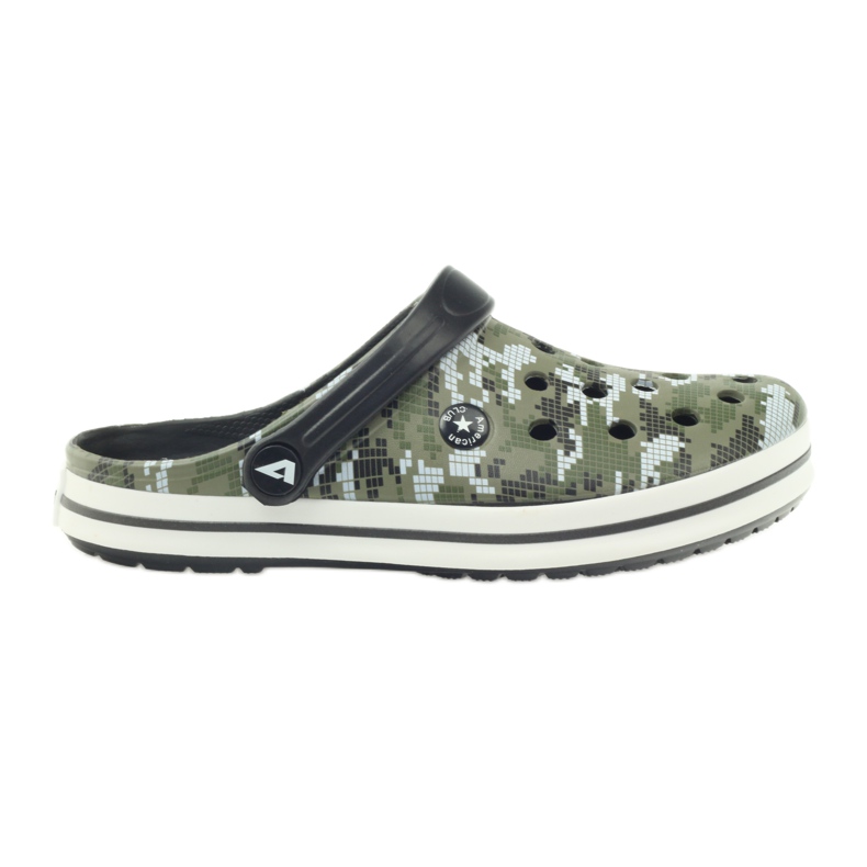 American Club Kroks clogsy pantoufles camo sandales blanche le noir vert