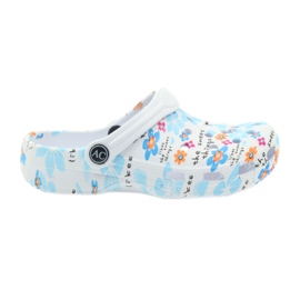 American Club Chaussons enfants crocs américains blanc bleu orange rose