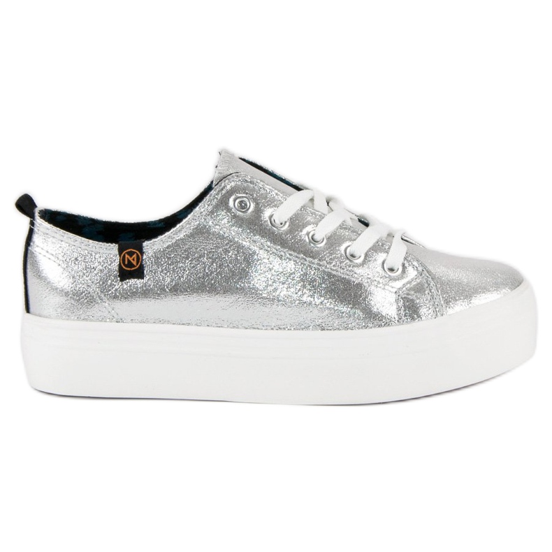 Vinceza Baskets mckeylor argentées gris