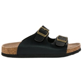 American Club Chaussons américains noirs
