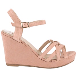 Seastar Sandales compensées en daim rose