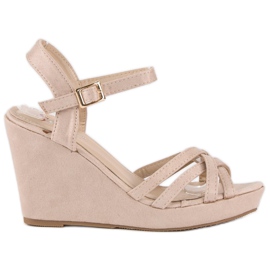 Seastar Sandales compensées en daim brun