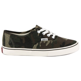Andy Z Baskets camouflage brun vert