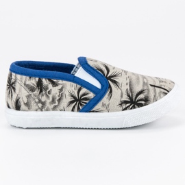 Baskets confortables enfiler gris