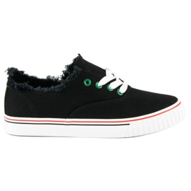 L&H Baskets nouées à la mode le noir